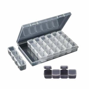 28 Grid Plastic Empty Storage Box Nail Art