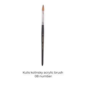 Kulis Black wood- Kolinsky Acrylic Brush BB No.08