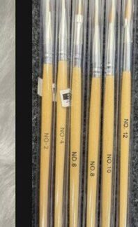 Wooden Handle Acrylic Brushes