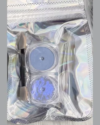 Chrome Powder Duo Pots - Periwinkle Blue