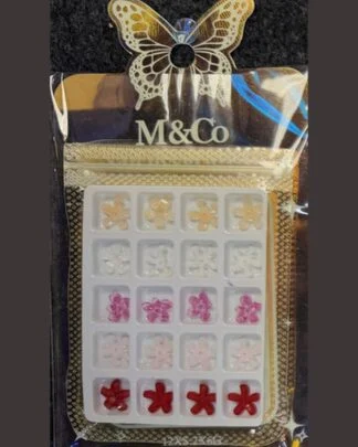 M&Co Nail Decoration – Flowers (Pink/Red) – SNX Nails