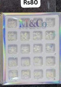 M&Co Nail Decoration Clear Stones