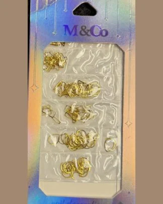 M&Co Nail Decoration Gold Rings – SNX Nails