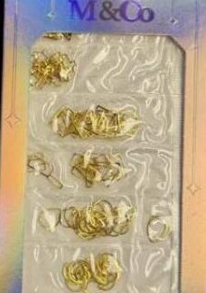 M&Co Nail Decoration Gold Rings