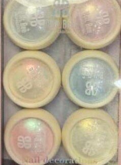 Nail Decoration Chrome Powder Set 6pcs