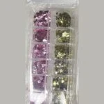Mylars 12-Grid Case – Purple and Gold Flakes – SNX Nails