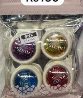 Kulis Nail Art Jars 4-pack
