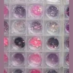 Glitter and Mylars 24-Grid Tray – Pink – SNX Nails