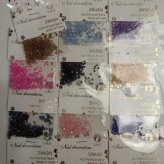Swaski Colorful Flat Back Nail Rhinestones Sheet