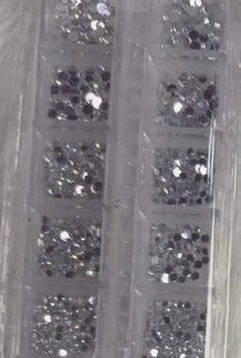 Nail Art Rhinestones 12 Grid Box