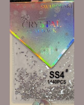 Crystal Flat Back Rhinestones SS4 1440 pcs – Clear – SNX Nails