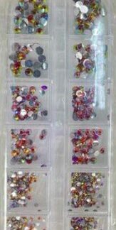 Nail Rhinestones Diamonds Box