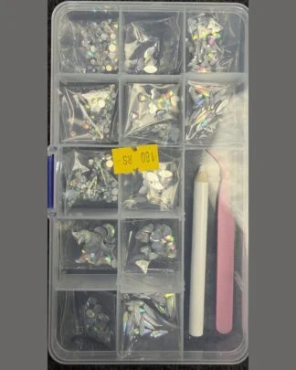 Nail Art Diamonds Kit with Picker Pencil & Tweezer