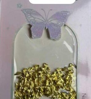 Nail Accessories Card Gold Charms