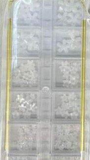 Flowers Nail Art (12 Grid Clear Box)