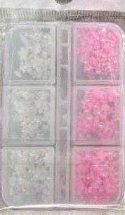 6-Grid Flower Nail Charms
