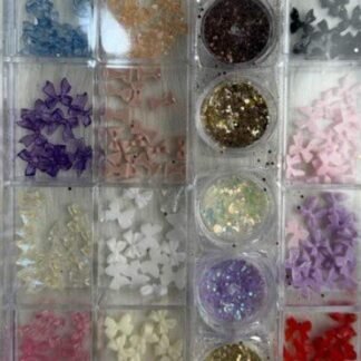 Bow Charms and Glitter Nail Art Box