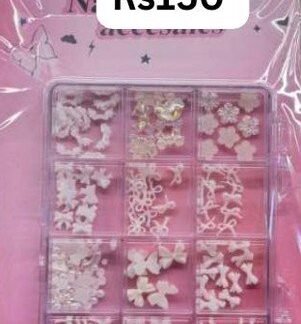 White Nail Charms Box