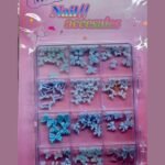 M&Co Nail Accessories Box 12 Grid – Blue Bows – SNX Nails