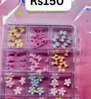 Multicolor Bow and Flower Charms Box