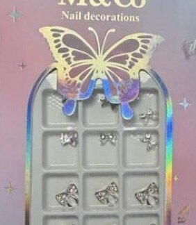 M&Co Nail Decorations Silver Charms