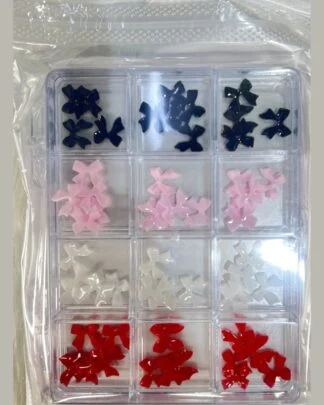 Ribbon Bow Nail Charms Set