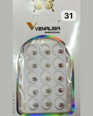 Venalisa Nail Ornament Charms - Design 31 Crystal Flowers