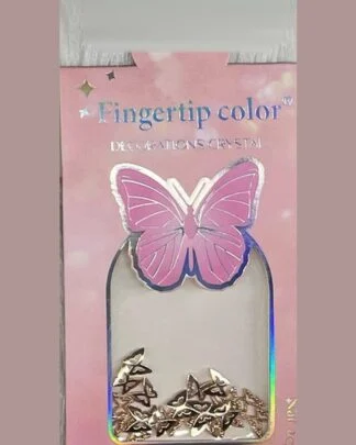 Fingertip Color Decorations Crystal Rose Gold Butterfly Charms