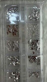 Metal Nail Charms Wheel/Box