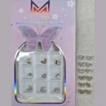 MC MEE Decorations Crystal Hearts – Silver and Gold – SNX Nails