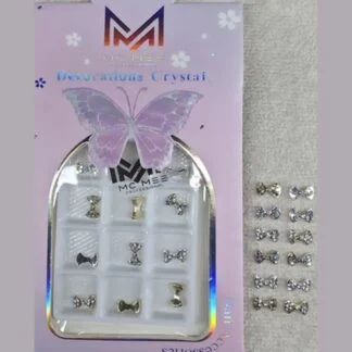 MC MEE Decorations Crystal Bows - Gold and Silver
