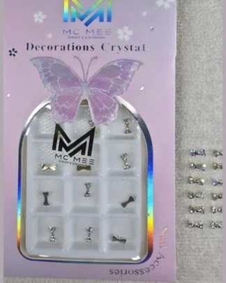 MC MEE Decorations Crystal Bows - Dark Gold