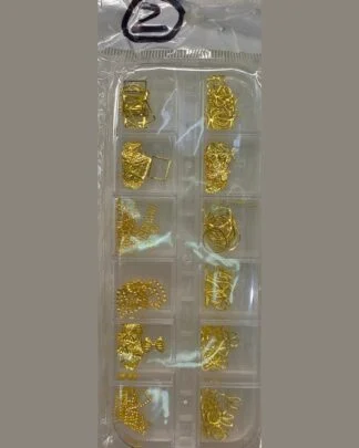 Metal Charms 12 Grid Box Gold