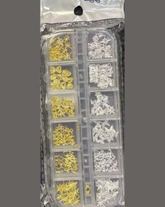Charms Jewellery 12 Grid Box Gold Silver Design 3
