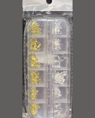 Charms Jewellery 12 Grid Box Gold Silver Design 4