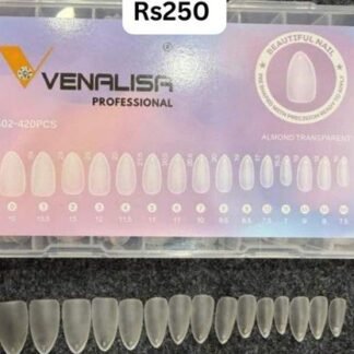 Venalisa Almond Transparent Full Buffed Tips