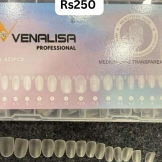 Venalisa Medium Oval Transparent Full Buffed Tips