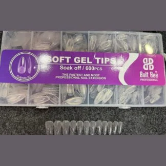 Bolt Bee Soft Gel Tips Soak off 600 pcs Almond – SNX Nails