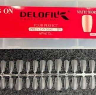 Delofil Press on Tips - Matte Short Coffin