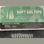 Queen finger Soft Gel Tips Medium Almond 550ct Box – SNX Nails