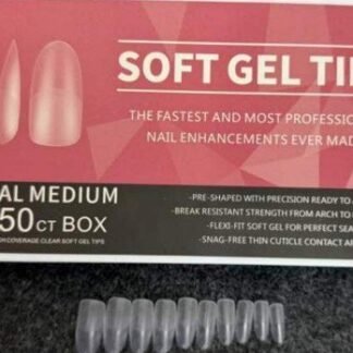 Queen finger Soft Gel Tips Oval Medium 550ct Box