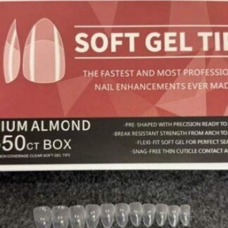 Queen finger Soft Gel Tips Medium Almond 550ct Box