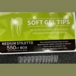 Queen finger Soft Gel Tips Medium Stiletto 550ct Box – SNX Nails