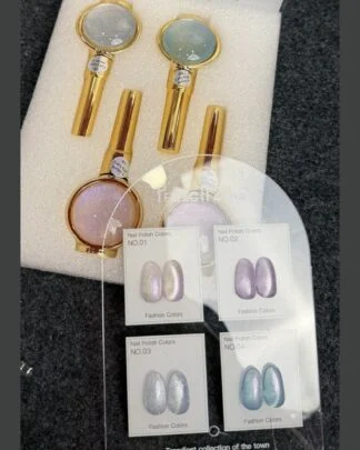 Cateye Gel Polish Kit 4 pc - Aqua Lilac Peach Blue