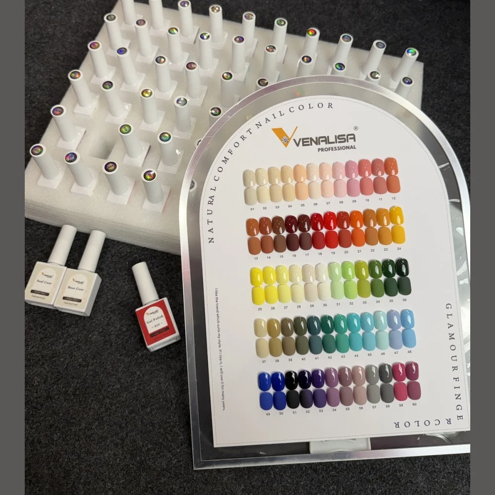 Venalisa Kit: 60 shades + Top coat & Base coat 15 ml bottles - Image 2
