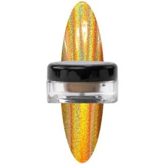 Chrome Powder Jar – Holographic Gold – SNX Nails