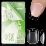 Queen Finger Soft Gel Tips Short Square Pre-Buffed Half Matte 300 Pcs – SNX Nails