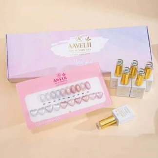 Aavelii Cateye Gel Polish Kit - Clear Skin and Nude