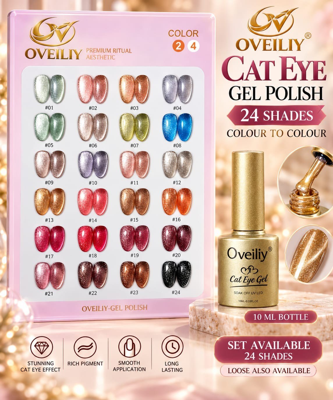 Oveiliy Shimmer Cat Eye Gel Polish 10ml – SNX Nails