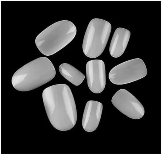 Short Oval Nail Tips - Natural (500 pcs) - Image 4